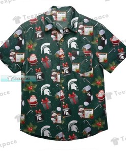 Michigan State Spartans Christmas Pattern Hawaiian Shirt