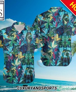Michigan State Spartans Floral Tropical Hawaiian Shirt