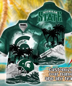Michigan State Spartans NCAA Best Hawaiian Shirt Ever- Customize Any Team Any League