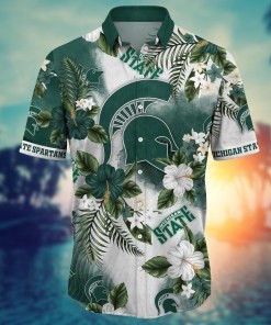 Michigan State Spartans NCAA Flower Hawaii Shirt For Fans Ver 1