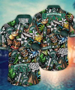Michigan State Spartans NCAA Flower Hawaii Shirt For Fans Ver 18