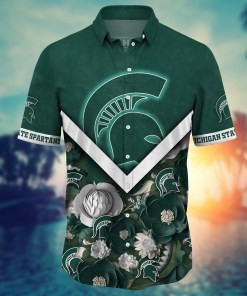Michigan State Spartans NCAA Flower Hawaii Shirt For Fans Ver 19