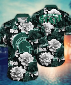 Michigan State Spartans NCAA Flower Hawaii Shirt For Fans Ver 37