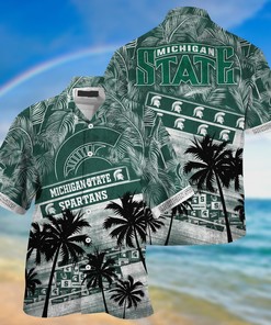 Michigan State Spartans NCAA Palm Tree Pattern Hawaii Shirt For Sports Fans