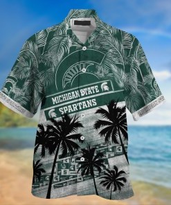 Michigan State Spartans NCAA Palm Tree Pattern Hawaii Shirt For Sports Fans