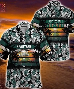 Michigan State Spartans Summer Hawaiian Shirt, Floral Pattern for Sports Enthusiast This Year