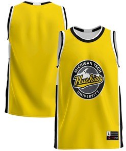 Michigan Tech Huskies Basketball Jersey - Gold Ncaa