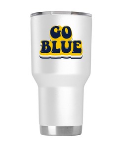 Michigan White Retro Tumbler Gift for Fan
