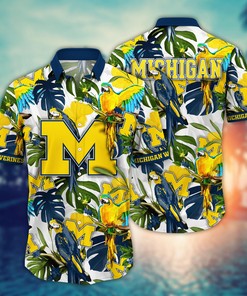 Michigan Wolverines NCAA Flower Hawaii Shirt For Fans Ver 1