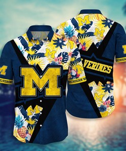 Michigan Wolverines NCAA Flower Hawaii Shirt For Fans Ver 11