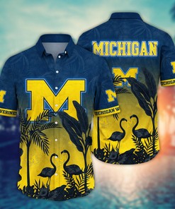 Michigan Wolverines NCAA Flower Hawaii Shirt For Fans Ver 12