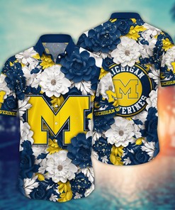 Michigan Wolverines NCAA Flower Hawaii Shirt For Fans Ver 13