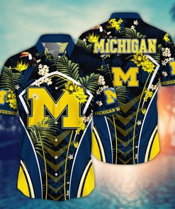 Michigan Wolverines NCAA Flower Hawaii Shirt For Fans Ver 14