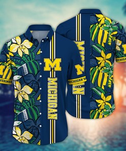 Michigan Wolverines NCAA Flower Hawaii Shirt For Fans Ver 15