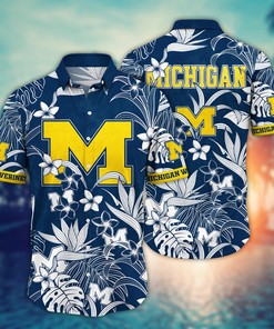 Michigan Wolverines NCAA Flower Hawaii Shirt For Fans Ver 16