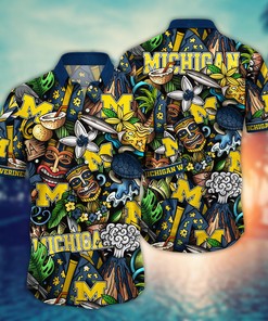 Michigan Wolverines NCAA Flower Hawaii Shirt For Fans Ver 17
