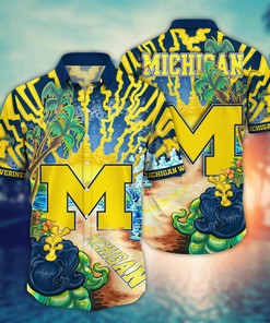 Michigan Wolverines NCAA Flower Hawaii Shirt For Fans Ver 2