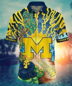 Michigan Wolverines NCAA Flower Hawaii Shirt For Fans Ver 2