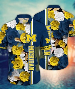 Michigan Wolverines NCAA Flower Hawaii Shirt For Fans Ver 23