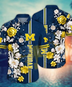 Michigan Wolverines NCAA Flower Hawaii Shirt For Fans Ver 25