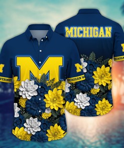 Michigan Wolverines NCAA Flower Hawaii Shirt For Fans Ver 28
