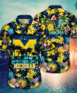 Michigan Wolverines NCAA Flower Hawaii Shirt For Fans Ver 34