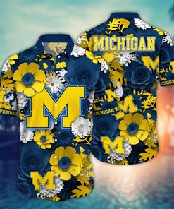 Michigan Wolverines NCAA Flower Hawaii Shirt For Fans Ver 36