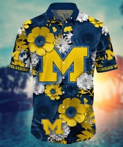 Michigan Wolverines NCAA Flower Hawaii Shirt For Fans Ver 36