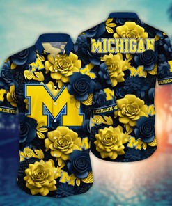 Michigan Wolverines NCAA Flower Hawaii Shirt For Fans Ver 37