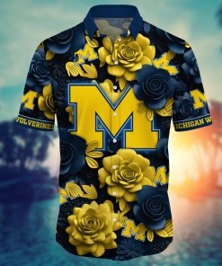 Michigan Wolverines NCAA Flower Hawaii Shirt For Fans Ver 37