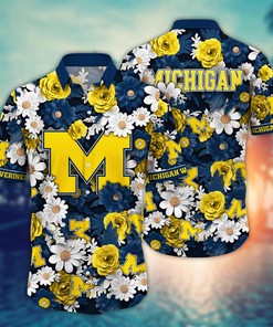 Michigan Wolverines NCAA Flower Hawaii Shirt For Fans Ver 4