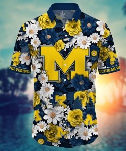 Michigan Wolverines NCAA Flower Hawaii Shirt For Fans Ver 4