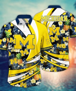 Michigan Wolverines NCAA Flower Hawaii Shirt For Fans Ver 7