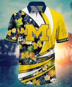 Michigan Wolverines NCAA Flower Hawaii Shirt For Fans Ver 7