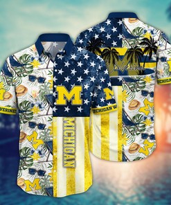 Michigan Wolverines NCAA Flower Hawaii Shirt For Fans Ver 8