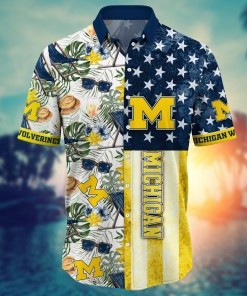 Michigan Wolverines NCAA Flower Hawaii Shirt For Fans Ver 8