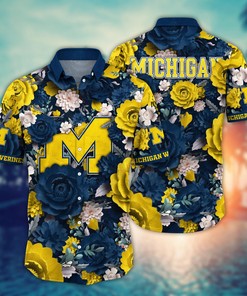 Michigan Wolverines NCAA Flower Hawaii Shirt For Fans Ver 9