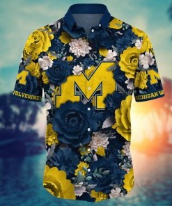 Michigan Wolverines NCAA Flower Hawaii Shirt For Fans Ver 9