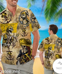 Michigan Wolverines Pirates Hawaiian Shirt