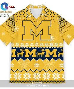 Michigan Wolverines Sports Football American Ugly Christmas 3D Hawaiian Shirt