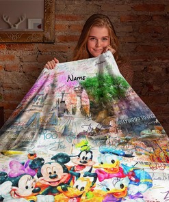 Mickey And Friends Fleece Blanket, Mickey Mouse Birthday Gifts, WDW Blanket, Mickey Ear Blanket, Disney Signature Blanket