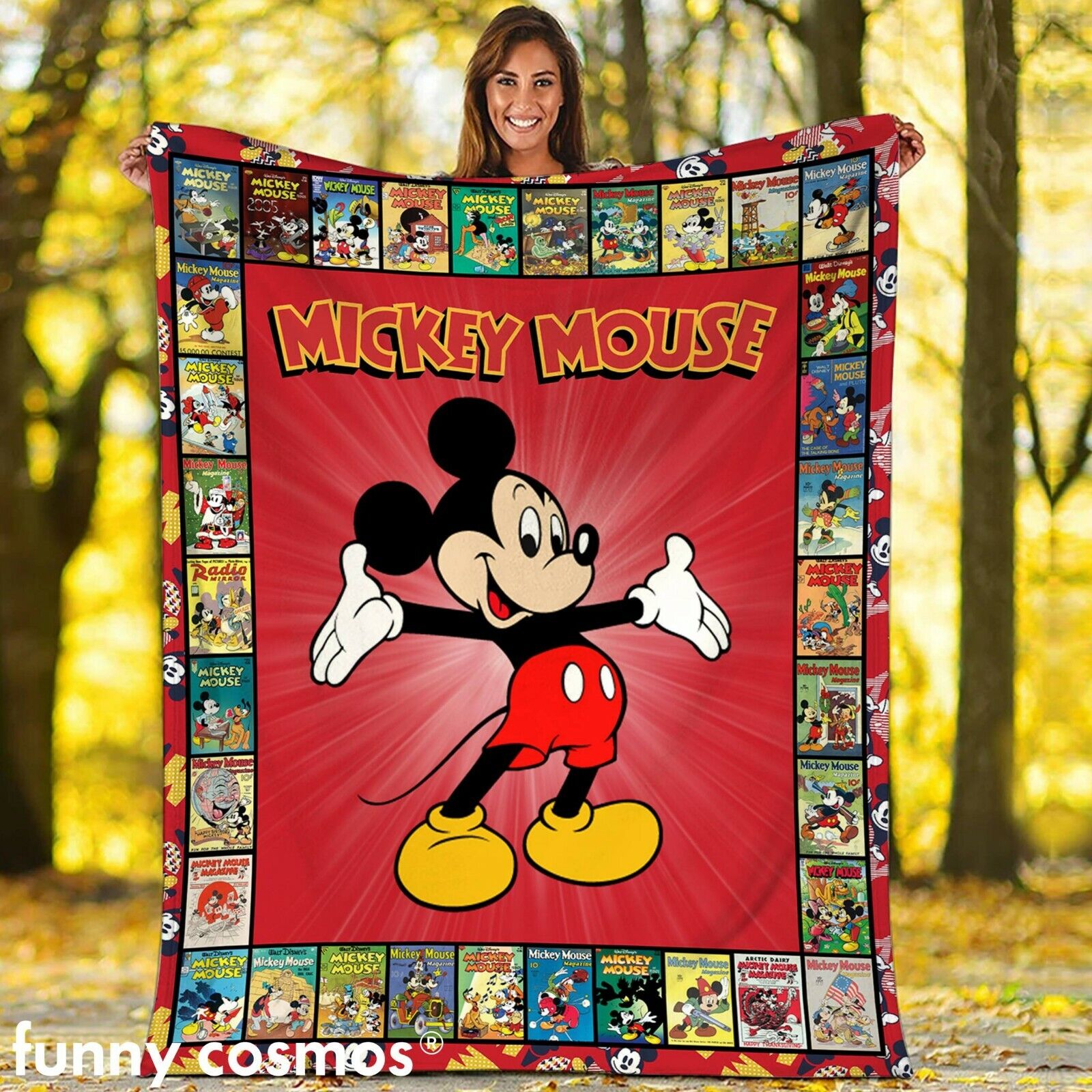 Mickey Fleece Blanket, Mickey Mouse Quilt Blanket