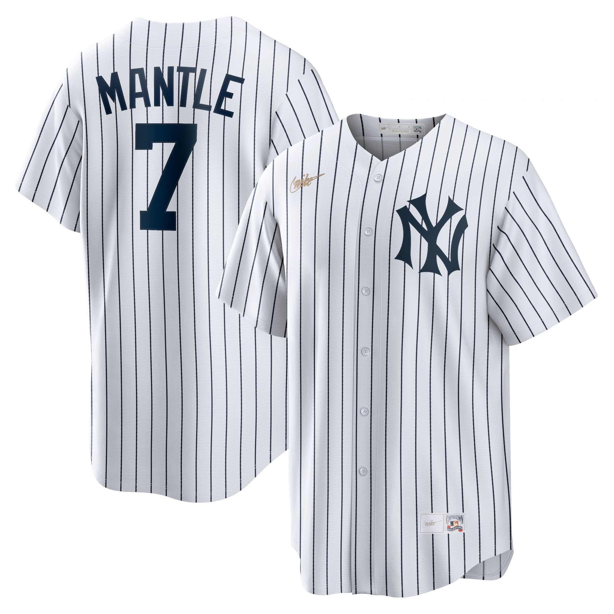 Mickey Mantle New York Yankees Home Cooperstown Collection Player Jersey White Mlb Ver 1