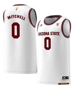 Mickey Mitchell 0 Arizona State Sun Devils Retro Basketball Men Jersey - White