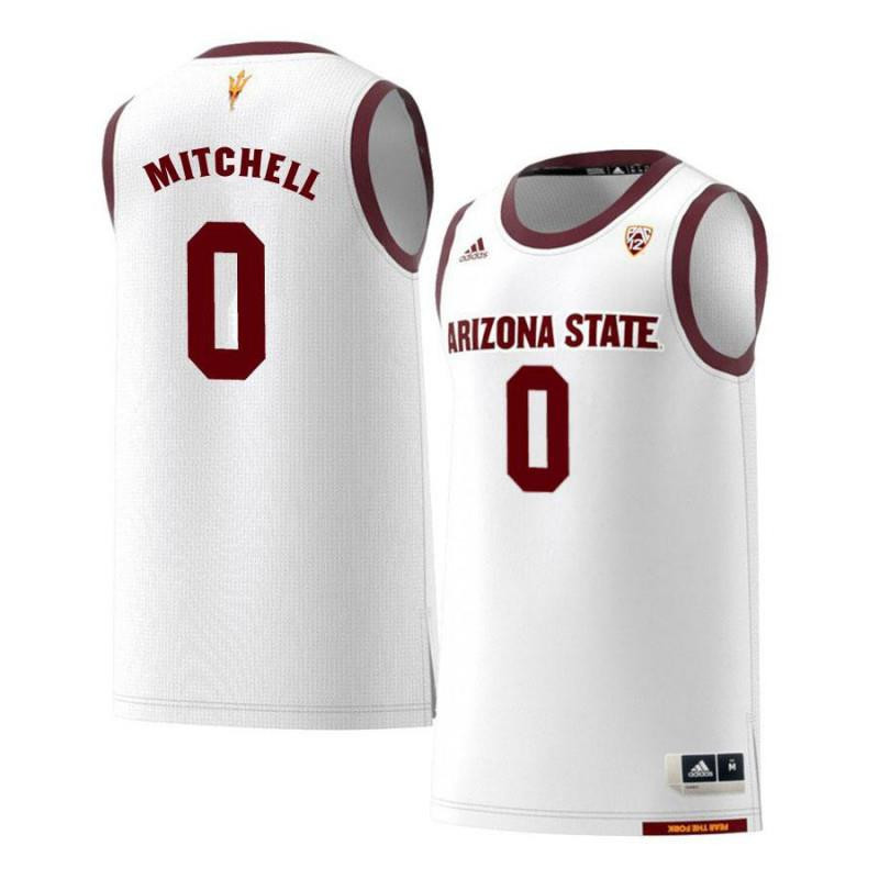 Mickey Mitchell 0 Arizona State Sun Devils Retro Basketball Men Jersey - White