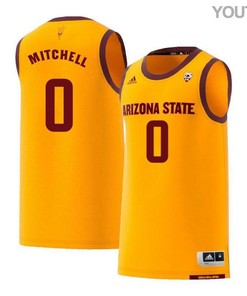 Mickey Mitchell 0 Arizona State Sun Devils Retro Basketball Youth Jersey - Yellow