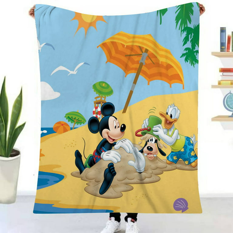 Mickey Mouse Characters Cartoon Fleece Blanke for Couch Bed Sofa