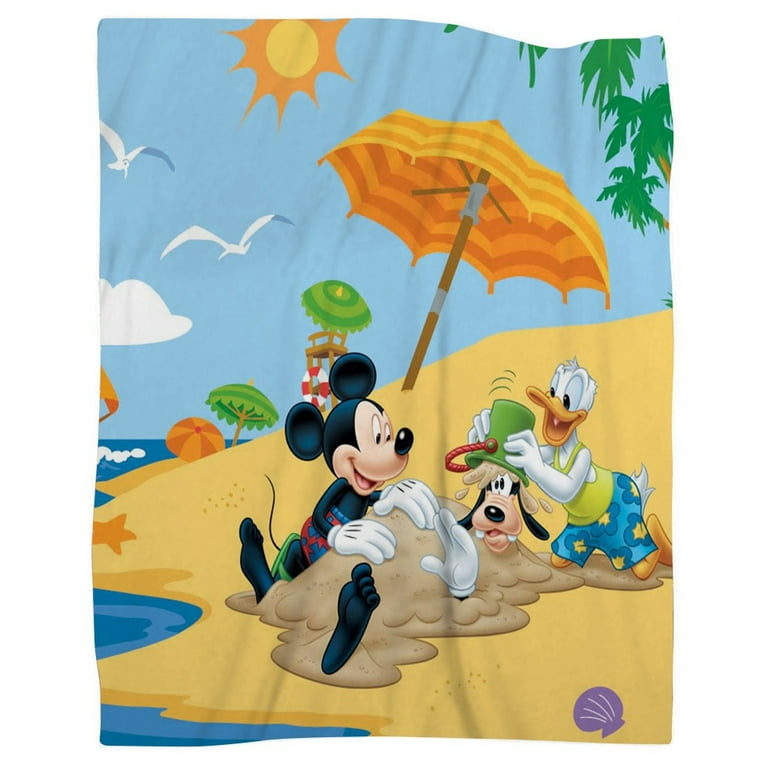 Mickey Mouse Characters Cartoon Fleece Blanke for Couch Bed Sofa