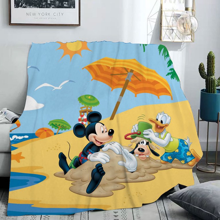 Mickey Mouse Characters Cartoon Fleece Blanke for Couch Bed Sofa