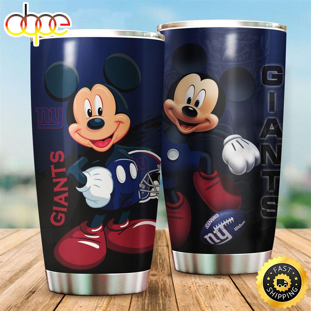 Mickey Mouse Disney New York Giants NFL Football Teams Big Logo 16 Tumbler - Perfect Gift for Fans